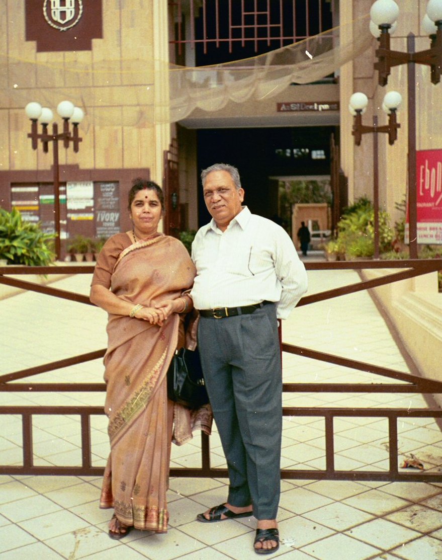 Mom n Dad at Barton Center- Bangalore